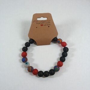 Handmade Evil Eye Protection Red and Black Beaded Bracelet